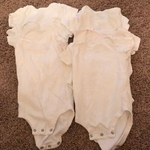Lot 7 white 6 month onesies all included